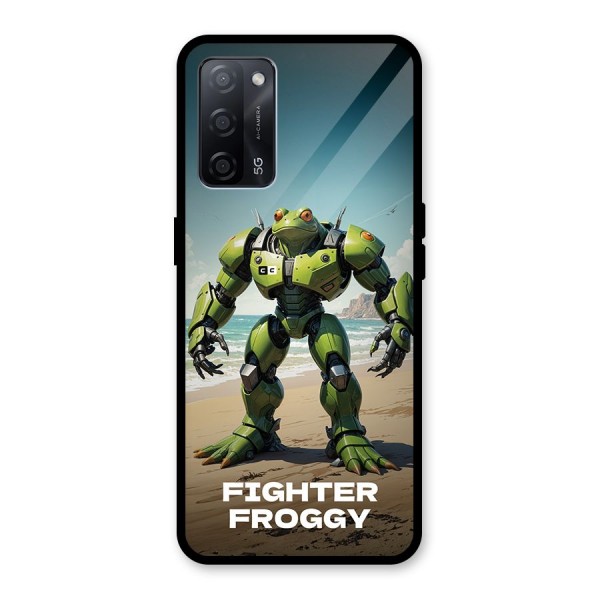 Fighter Froggy Glass Back Case for Oppo A53s 5G