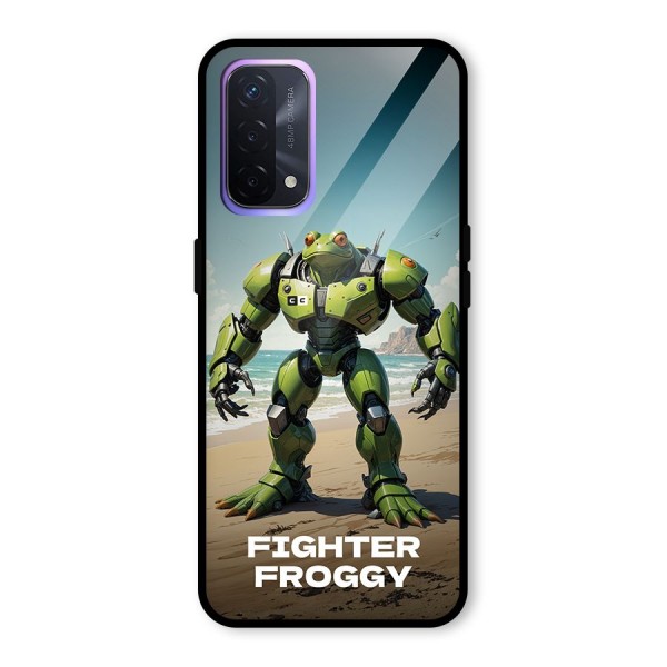 Fighter Froggy Glass Back Case for Oppo A74 5G