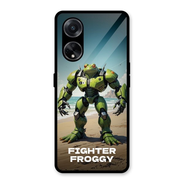 Fighter Froggy Glass Back Case for Oppo F23