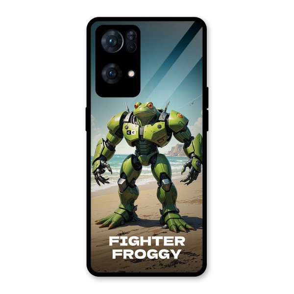 Fighter Froggy Glass Back Case for Oppo Reno7 Pro 5G