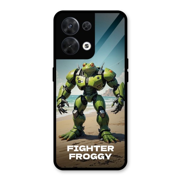 Fighter Froggy Glass Back Case for Oppo Reno8 5G