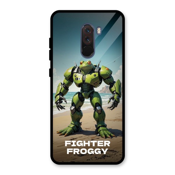 Fighter Froggy Glass Back Case for Poco F1