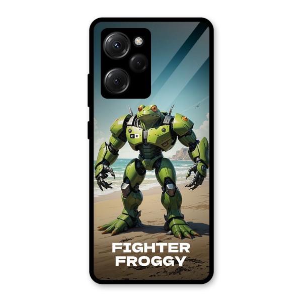 Fighter Froggy Glass Back Case for Poco X5 Pro