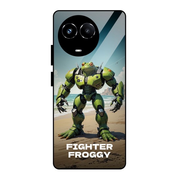 Fighter Froggy Glass Back Case for Realme Narzo 60X