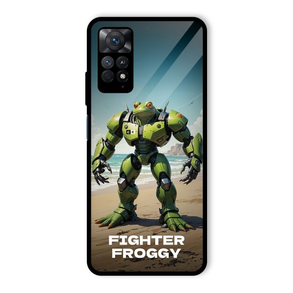 Fighter Froggy Glass Back Case for Redmi Note 11 Pro