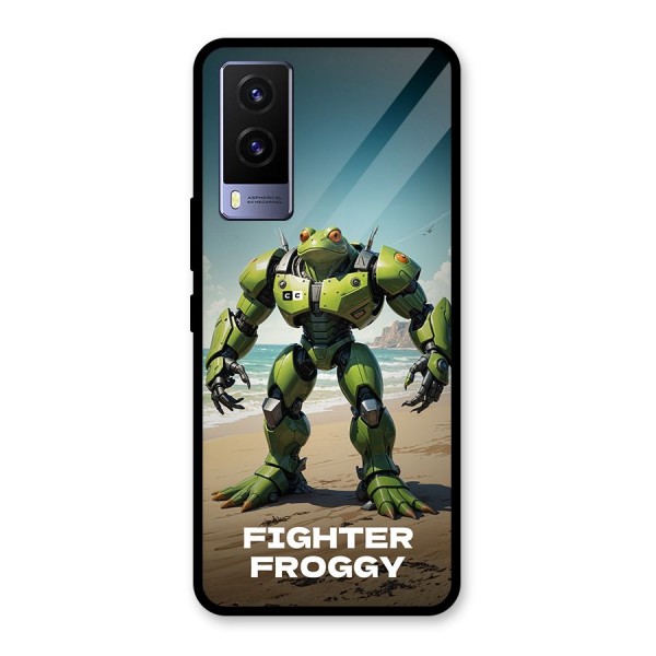 Fighter Froggy Glass Back Case for Vivo V21e 5G