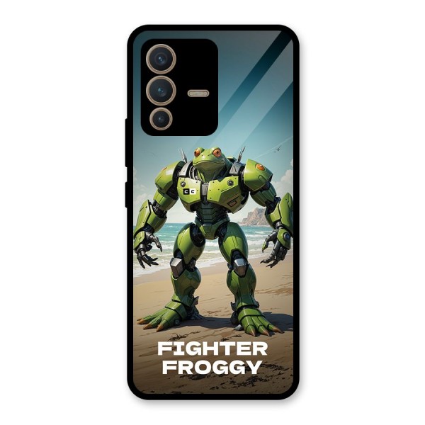 Fighter Froggy Glass Back Case for Vivo V23 5G