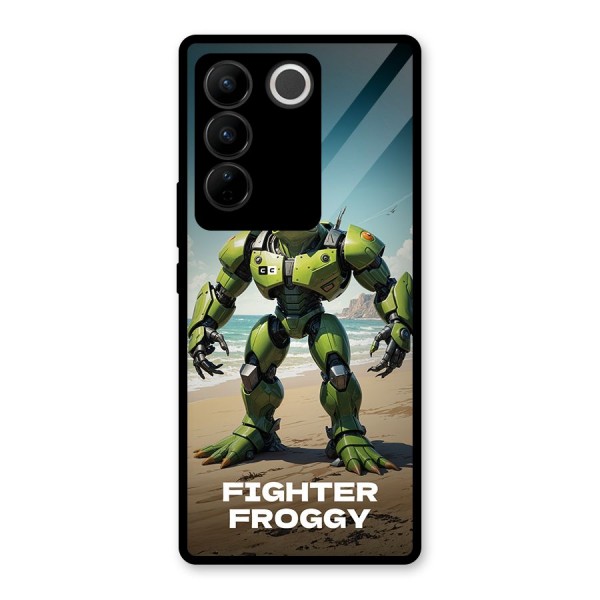 Fighter Froggy Glass Back Case for Vivo V27 Pro