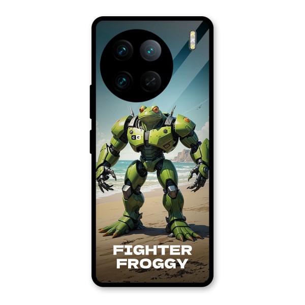 Fighter Froggy Glass Back Case for Vivo X90 Pro