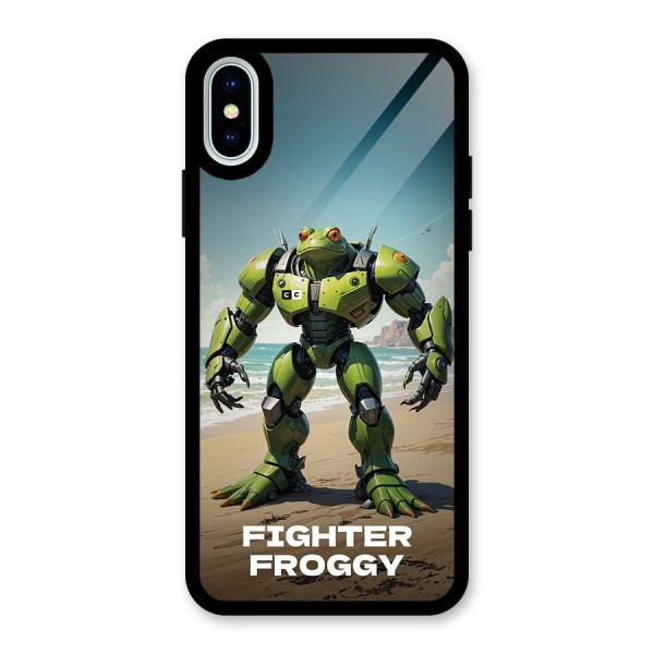 Fighter Froggy Glass Back Case for iPhone X