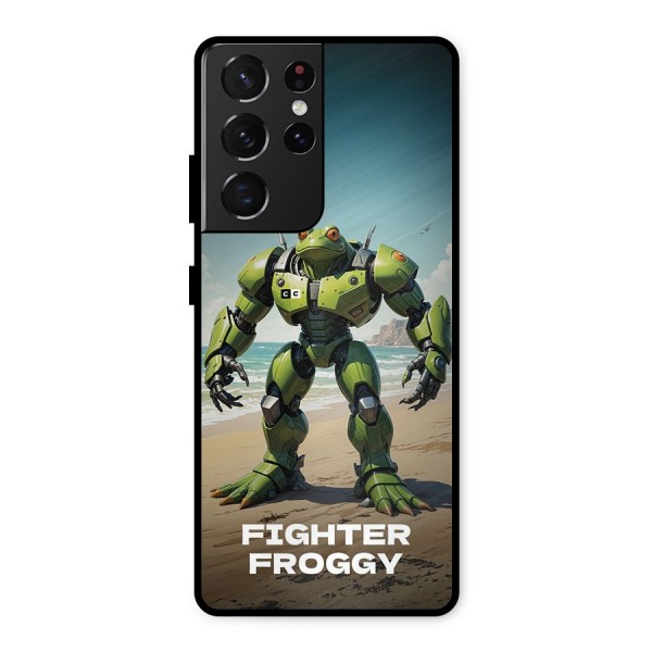 Fighter Froggy Metal Back Case for Galaxy S21 Ultra 5G