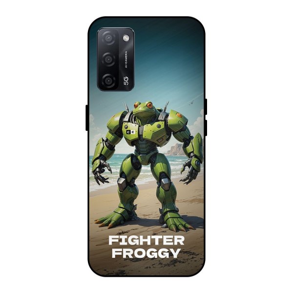 Fighter Froggy Metal Back Case for Oppo A53s 5G