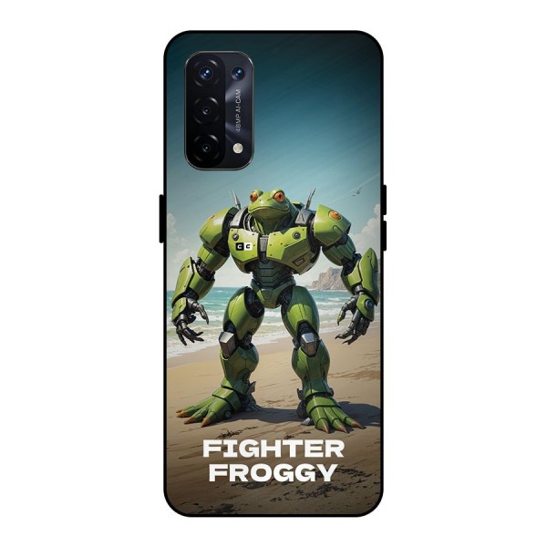 Fighter Froggy Metal Back Case for Oppo A74 5G