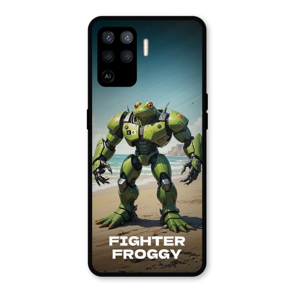 Fighter Froggy Metal Back Case for Oppo F19 Pro