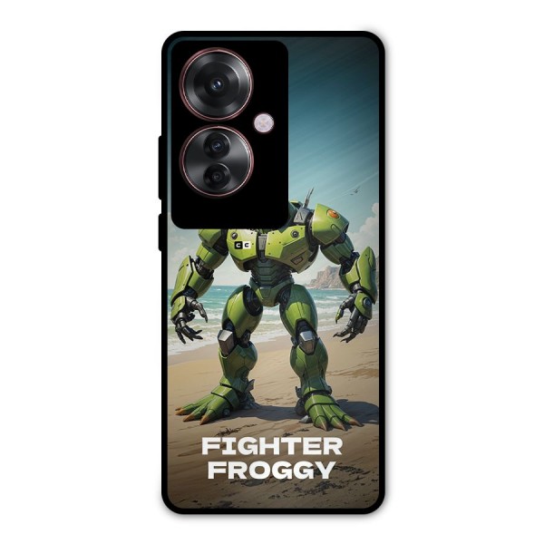 Fighter Froggy Metal Back Case for Oppo F25 Pro