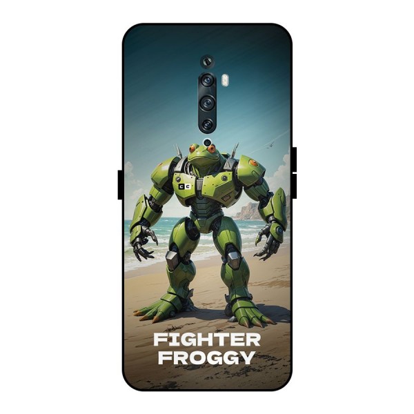 Fighter Froggy Metal Back Case for Oppo Reno2 F