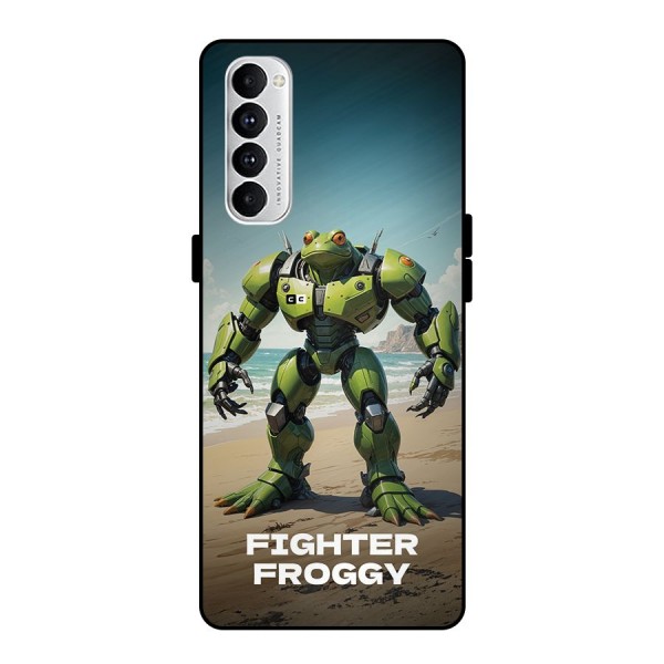 Fighter Froggy Metal Back Case for Oppo Reno4 Pro