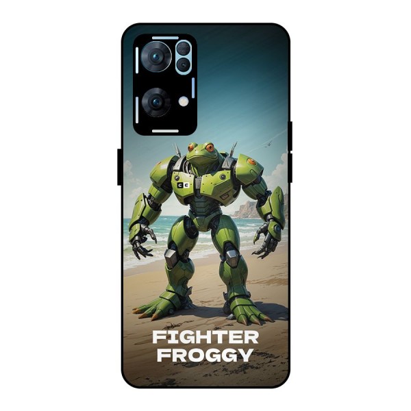 Fighter Froggy Metal Back Case for Oppo Reno7 Pro 5G