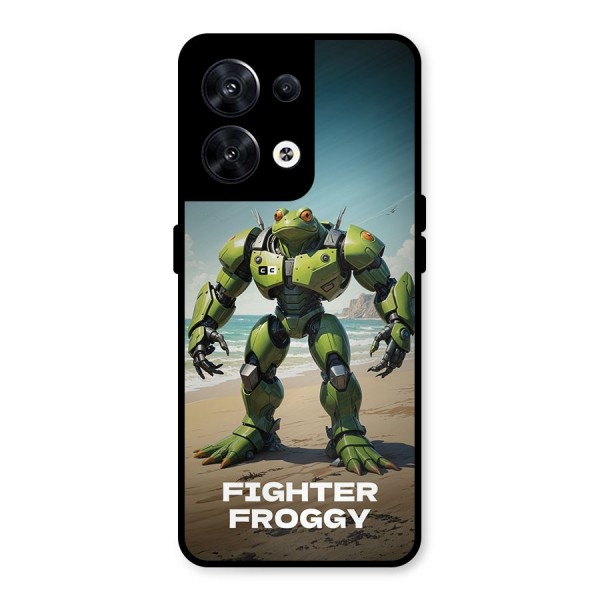 Fighter Froggy Metal Back Case for Oppo Reno8 5G