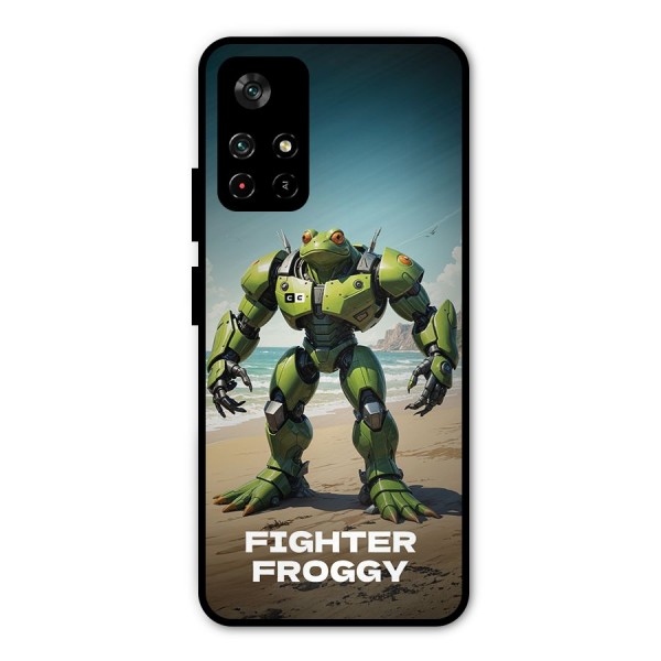 Fighter Froggy Metal Back Case for Poco M4 Pro 5G