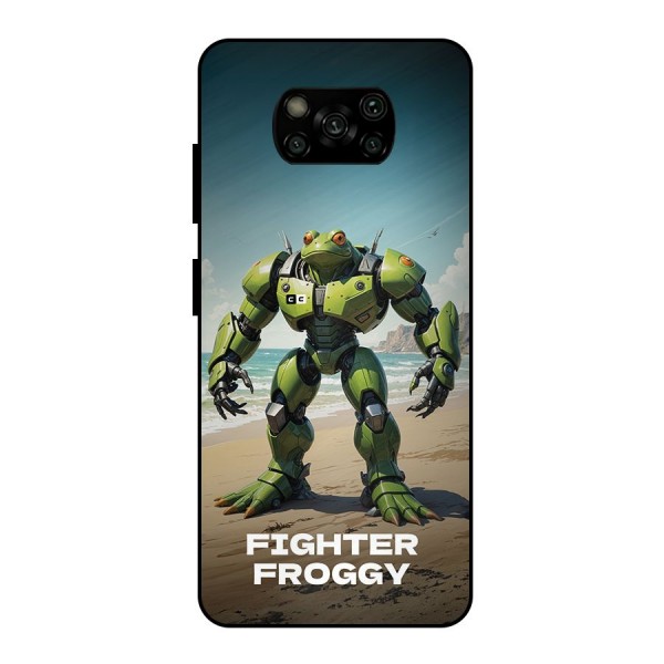 Fighter Froggy Metal Back Case for Poco X3