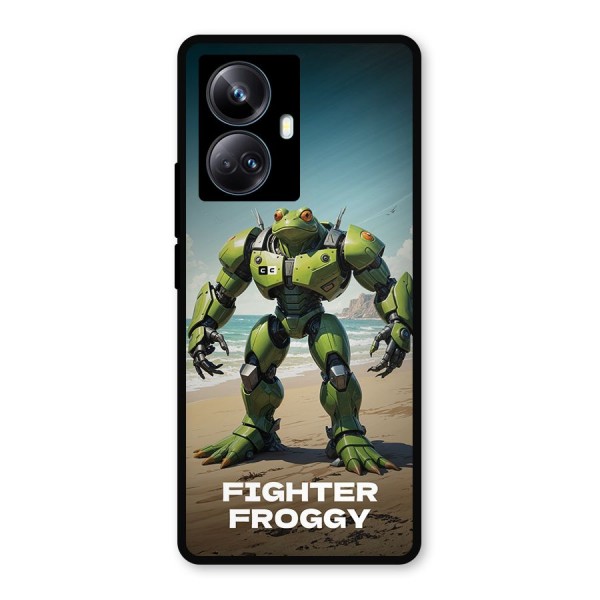 Fighter Froggy Metal Back Case for Realme 10 Pro Plus