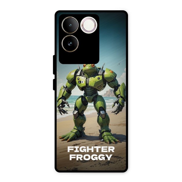 Fighter Froggy Metal Back Case for Vivo T2 Pro