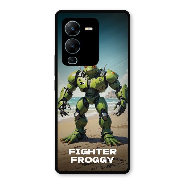 Fighter Froggy Metal Back Case for Vivo V25 Pro