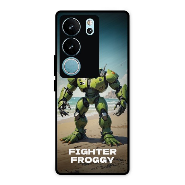 Fighter Froggy Metal Back Case for Vivo V29 Pro