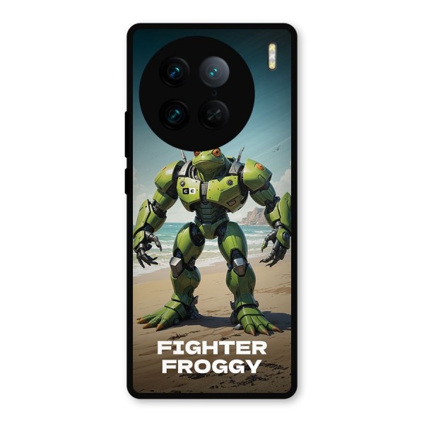 Fighter Froggy Metal Back Case for Vivo X90 Pro