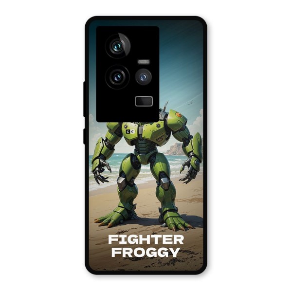 Fighter Froggy Metal Back Case for iQOO 11 5G