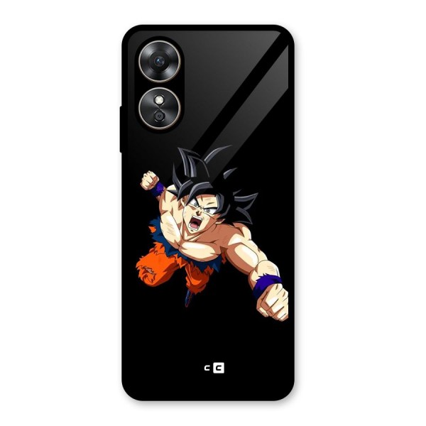 Fighting Goku Glass Back Case for Oppo A17