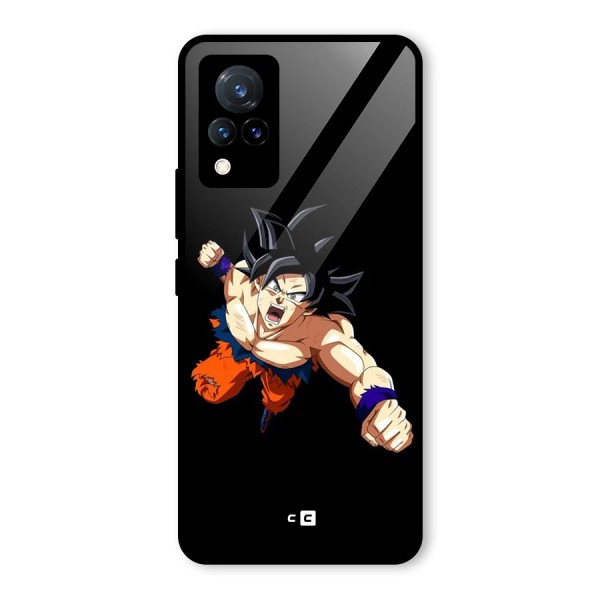 Fighting Goku Glass Back Case for Vivo V21 5G