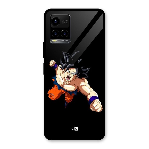 Fighting Goku Glass Back Case for Vivo Y21G