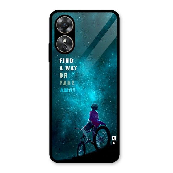 Find Your Way Glass Back Case for Oppo A17