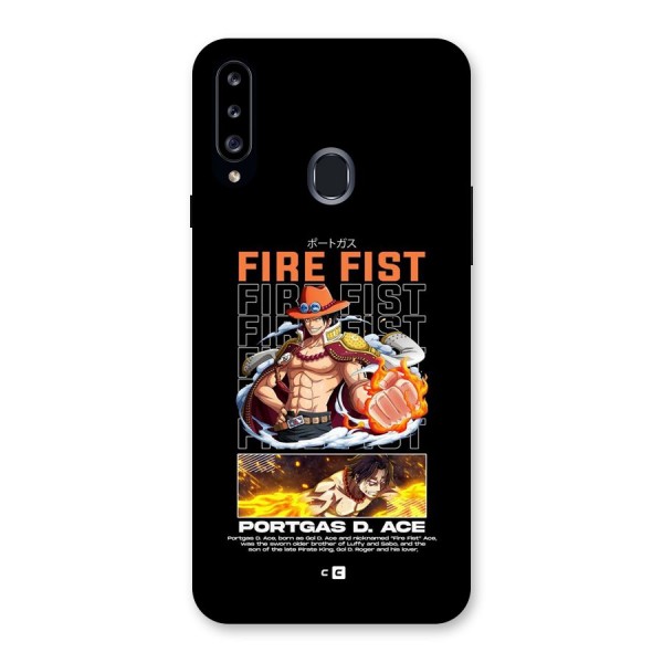 Fire Fist Ace Back Case for Galaxy A20s