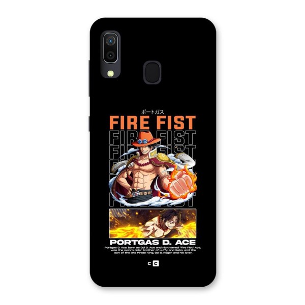 Fire Fist Ace Back Case for Galaxy A30