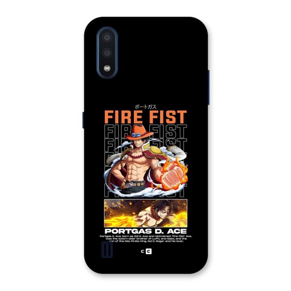 Fire Fist Ace Back Case for Galaxy M01