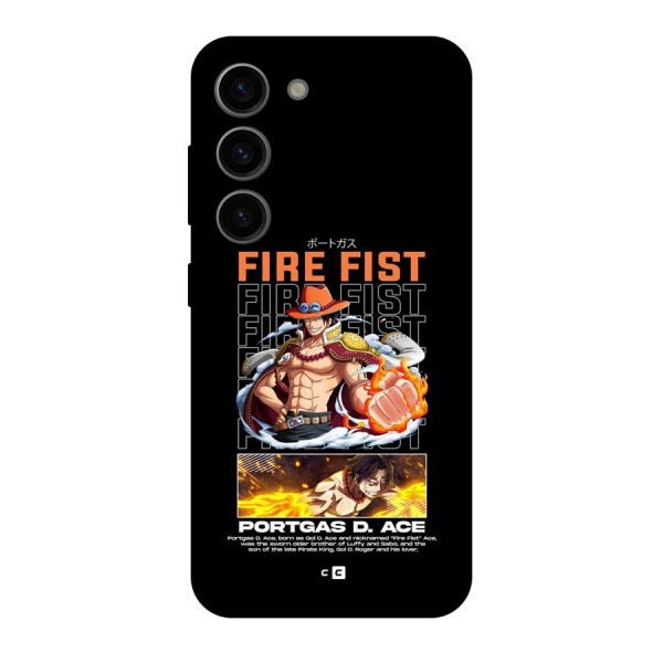 Fire Fist Ace Back Case for Galaxy S23