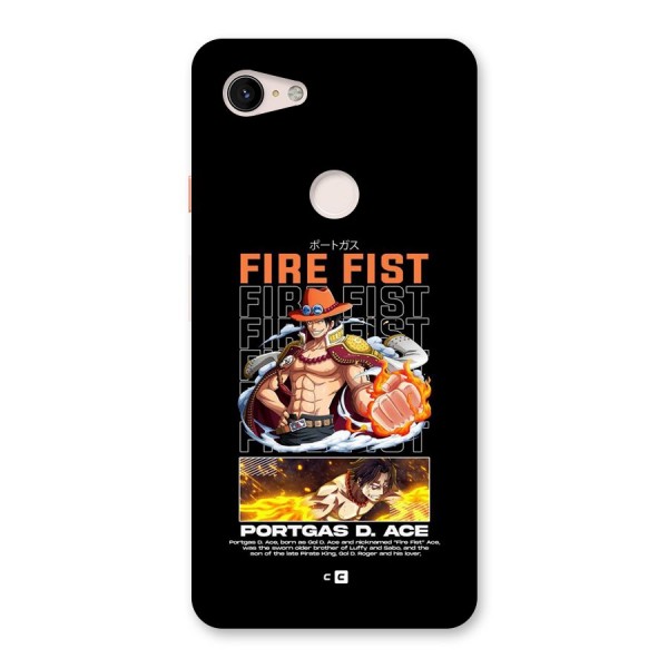 Fire Fist Ace Back Case for Google Pixel 3 XL