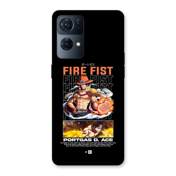 Fire Fist Ace Back Case for Oppo Reno7 Pro 5G