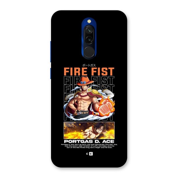 Fire Fist Ace Back Case for Redmi 8