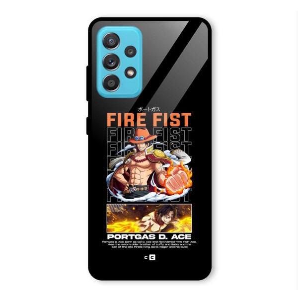 Fire Fist Ace Glass Back Case for Galaxy A52