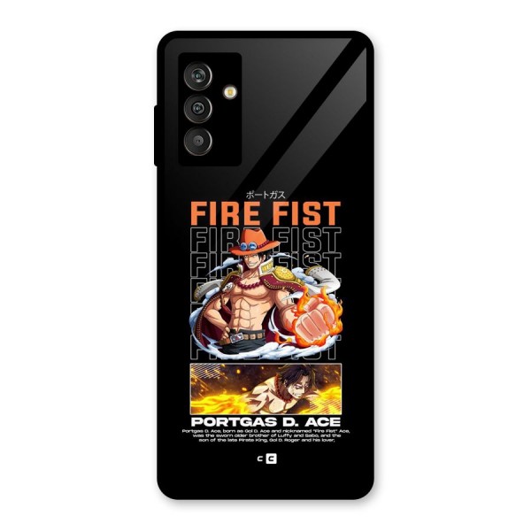 Fire Fist Ace Glass Back Case for Galaxy M13