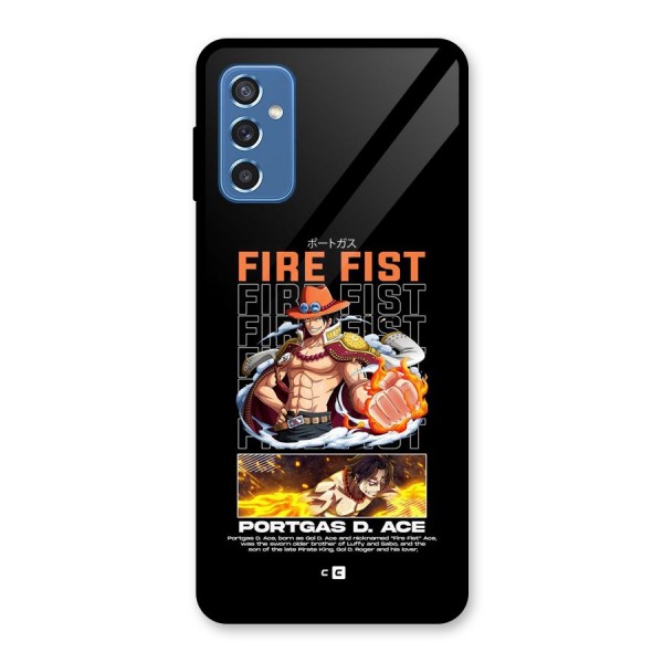 Fire Fist Ace Glass Back Case for Galaxy M52 5G