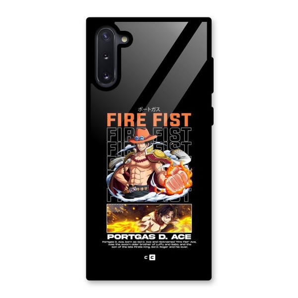 Fire Fist Ace Glass Back Case for Galaxy Note 10