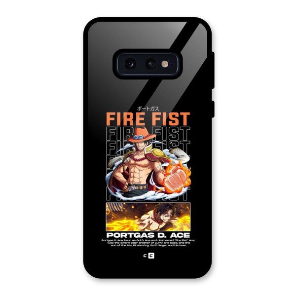 Fire Fist Ace Glass Back Case for Galaxy S10e