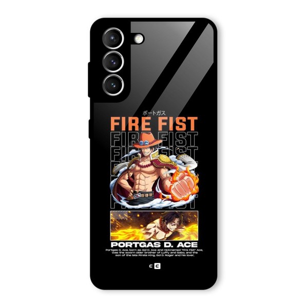Fire Fist Ace Glass Back Case for Galaxy S21 5G