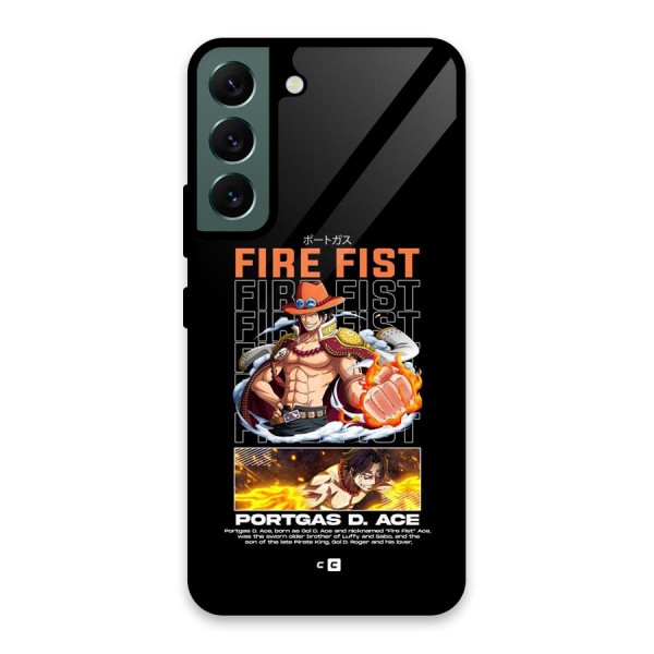 Fire Fist Ace Glass Back Case for Galaxy S22 5G