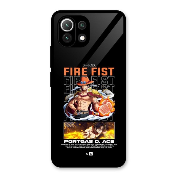 Fire Fist Ace Glass Back Case for Mi 11 Lite